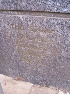 Burton Building foundation stone, Bargoed, 2010