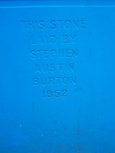 Burton Building foundation stone, Bargoed, 2010