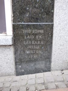 Former Burton building foundation stone, Richmond Hill, Bournemouth, 2017