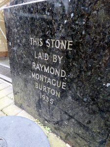 Former Burton store foundation stone, Carmarthen, 2018