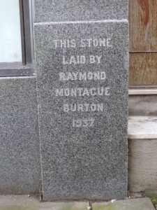 Burton foundation stone, Chippenham, 2016