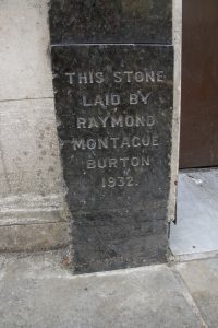 Former Burton store foundation stone, Halifax, 2021