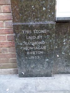 Former Burton store foundation stone, Lincoln, 2018