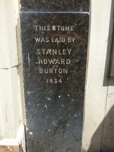 Former Burton store foundation stone, Llandudno, 2018
