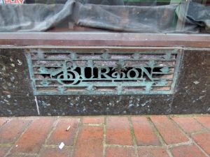 Former Burton store grate, Llanelli, 2018