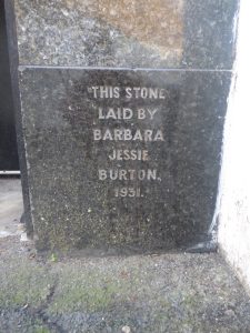 Former Burton store foundation stone, Fulham, London, 2018