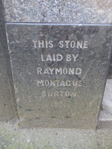 Former Burton store foundation stone, Fulham, London, 2018