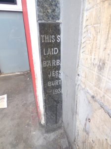 Former Burton store foundation stone, Kilburn, London, 2018