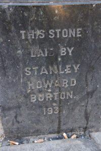 Former Burton store foundation stone, Walthamstow, London, 2022