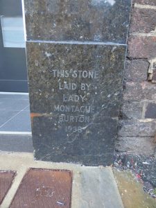 Former Burton store foundation stone, Morley, 2018