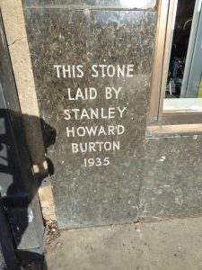 Former Burton store foundation stone, Newark-on-Trent, 2018