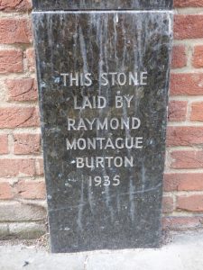 Former Burton store foundation stone, Newark-on-Trent, 2018