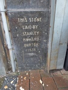 Former Burton foundation stone, Cradley Heath, 2017