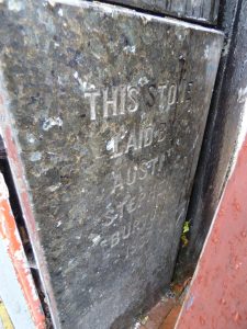 Former Burton store foundation stone, Erdington, Birmingham, 2018