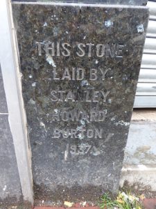 Former Burton store foundation stone, Erdington, Birmingham, 2018