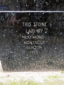 Former Burton store foundation stone, Dorking, 2018