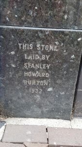 Former Burton store foundation stone, Ashford, Kent, 2017