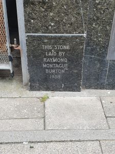 Former Burton store foundation stone, Aberystwyth, 2021
