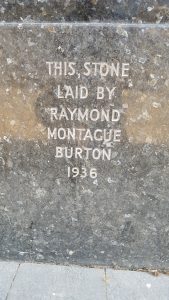 Burton, Elgin foundation stone, 2018