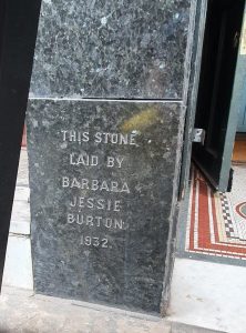 Former Burton store foundation stone, Greenwich, 2022