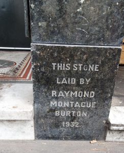 Former Burton store foundation stone, Greenwich, 2022