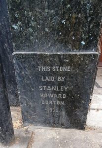 Former Burton store foundation stone, Greenwich, 2022