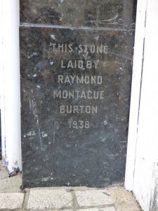 Former Burton building foundation stone, Poole, 2017