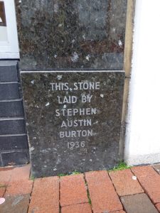 Former Burton store foundation stone, Broad Street, Reading, 2016