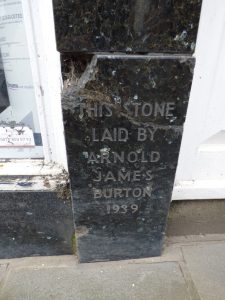 Former Burton store foundation stone, Reigate, 2018
