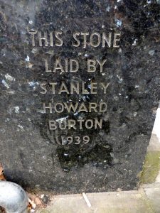 Former Burton store foundation stone, Reigate, 2018