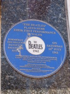 Beatles plaque on former Burton store, Rhyl, 2018