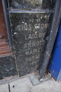 Former Burton store foundation stone, Stratford-upon-Avon, 2021