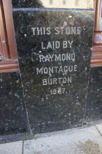 Former Burton store foundation stone, Stratford-upon-Avon, 2021