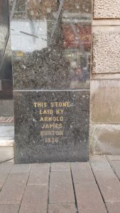 Burton foundation stone, Tamworth, 2018