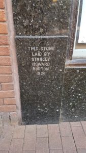 Burton foundation stone, Tamworth, 2018