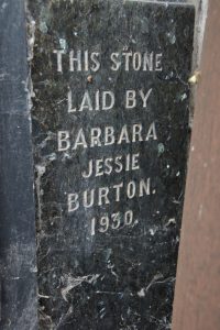 Former Burton store foundation stone, Taunton, 2022