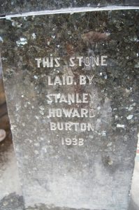 Former Burton building foundation stone, High Ousegate, York, 2013