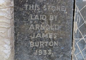 Former Burton foundation stone, Bridlington, 2022