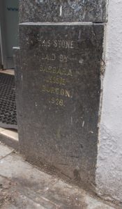 Former Burton foundation stone, Douglas, Isle of Man, 2022