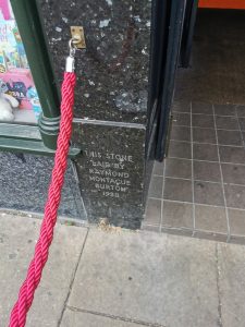 Former Burton foundation stone, Hitchin, 2022