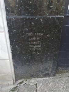 Burton foundation stone, Penzance, 2020
