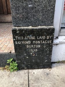 Former Burton foundation stone, North End, Portsmouth, 2020
