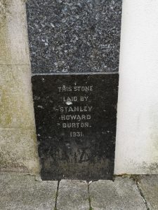 Former Burton foundation stone, Redruth, 2020