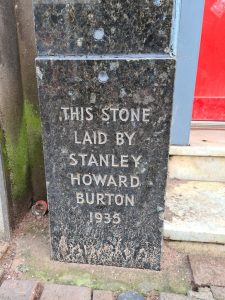Former Burton foundation stone, Stafford, 2023