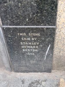 Former Burton foundation stone, Union Street, Aberdeen, 2019