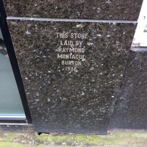 Former Burton foundation stone, Altrincham, 2018