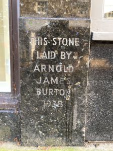 Former Burton foundation stone, Colne, 2016