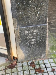 Former Burton foundation stone, Dumbarton, 2020