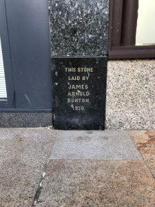 Former Burton foundation stone, High Street, Dundee, 2020