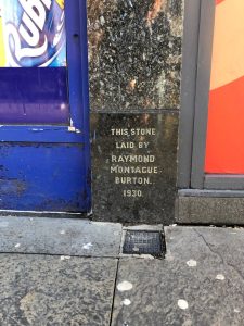 Former Burton foundation stone, High Street, Dundee, 2020